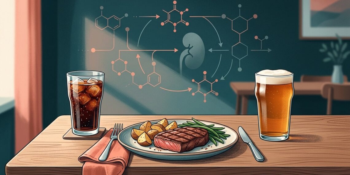 O ácido úrico alto em adultos não vem apenas da carne vermelha, mas também das bebidas adoçadas e da cerveja, que aumentam a produção dessa substância