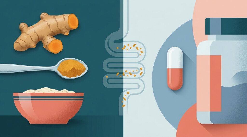 A cúrcuma usada como tempero não equivale às doses e formulações concentradas de curcumina utilizadas em pesquisas.