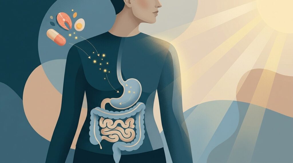 Como a vitamina D é lipossolúvel, condições que prejudicam a absorção de gorduras também podem dificultar seu aproveitamento.