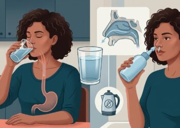 Água própria para beber nem sempre é adequada para preparar uma lavagem nasal