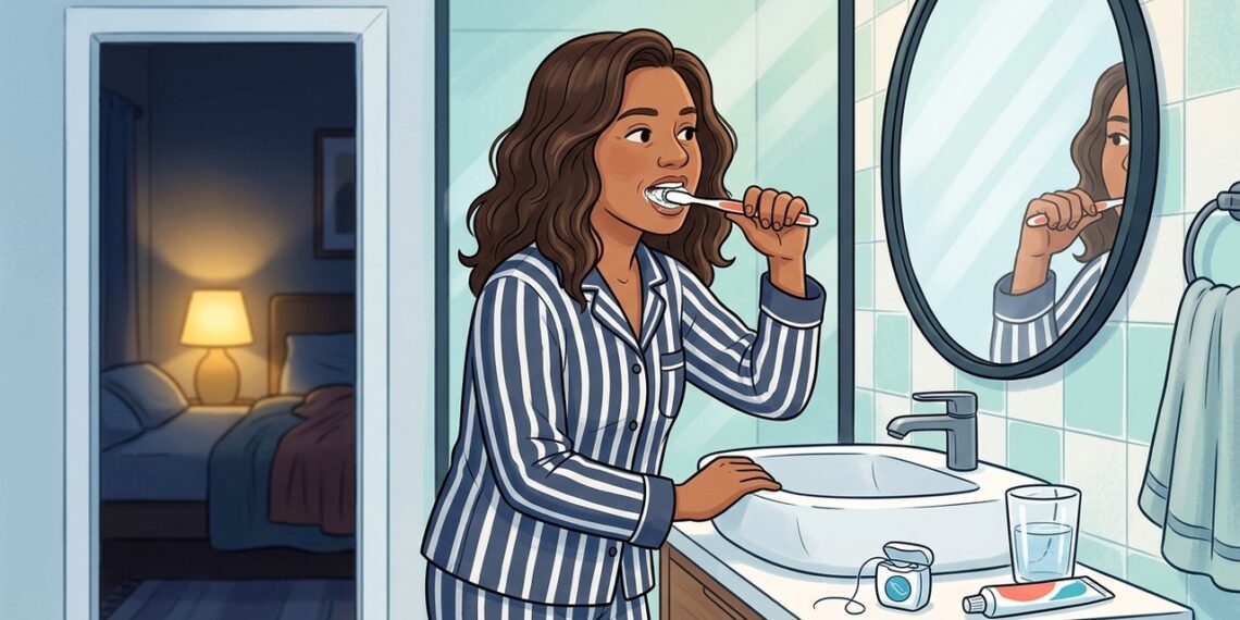 Por que escovar os dentes antes de dormir importa mais que a escovação da manhã