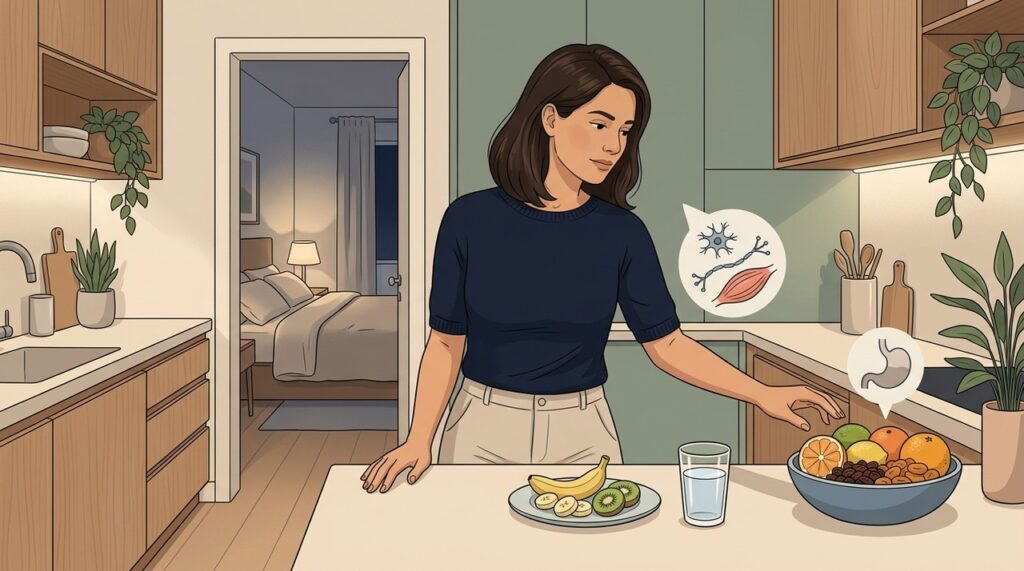 Frutas leves podem funcionar bem à noite, mas acidez e excesso favorecem desconforto.