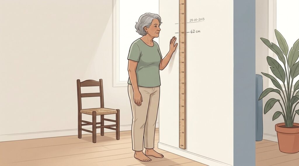 Postura e alterações da coluna também podem reduzir discretamente a altura.