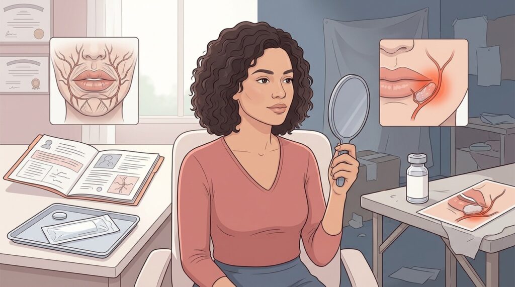 Preenchimento labial sem planejamento adequado pode causar complicações além da estética.