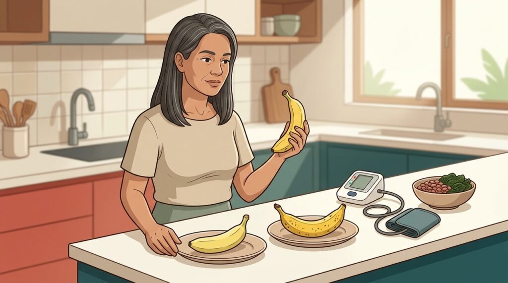 Para pressão alta, o conjunto da alimentação importa mais que a variedade da banana.
