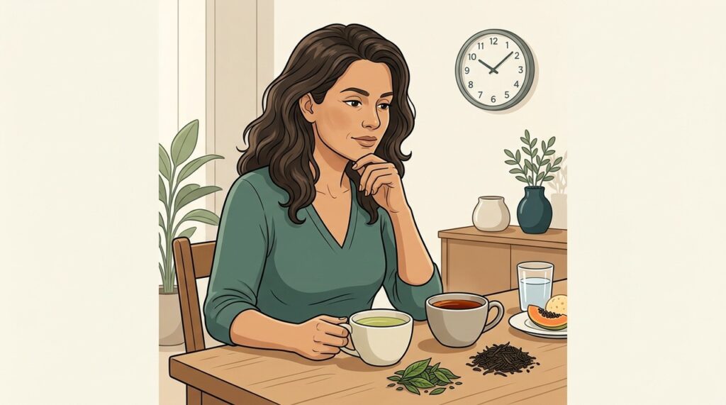 Catequinas, teaflavinas, cafeína e absorção de ferro ajudam a orientar a escolha.