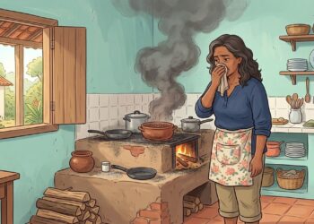 A bronquite que volta sempre em quem cozinha em ambiente fechado não se deve apenas ao frio, mas sim na maioria à fumaça e à poluição dentro de casa