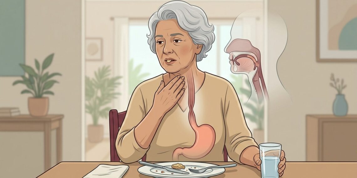 Sensação de comida parada na garganta ou no peito pode ser disfagia