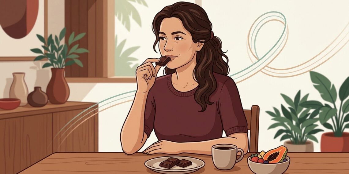 Chocolate amargo e função vascular, o que estudos apontam sobre os flavonoides do cacau em adultos saudáveis