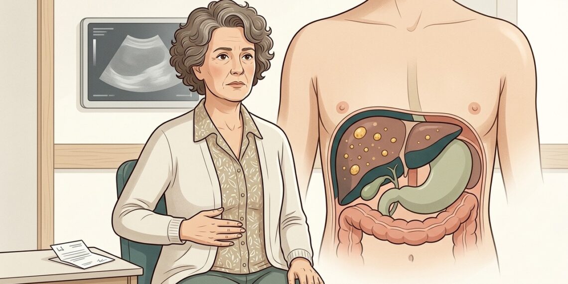 Desconforto do lado direito da barriga sem lesão aparente pode ser uma pista frequentemente esquecida de gordura no fígado