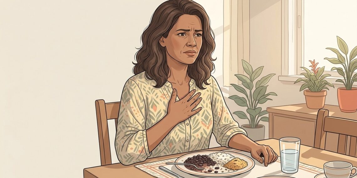 A azia constante após comer não se deve apenas ao excesso de gordura, mas na maioria das vezes ao relaxamento da válvula do estômago