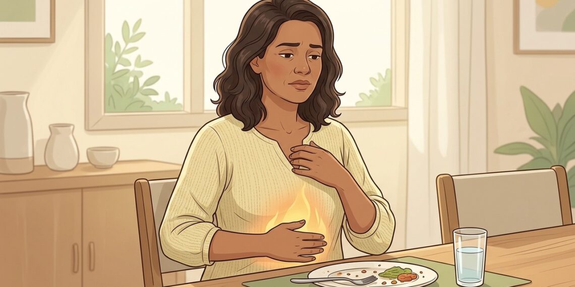 A azia depois de comer não vem só da comida ácida, mas geralmente do volume no estômago e da posição do corpo