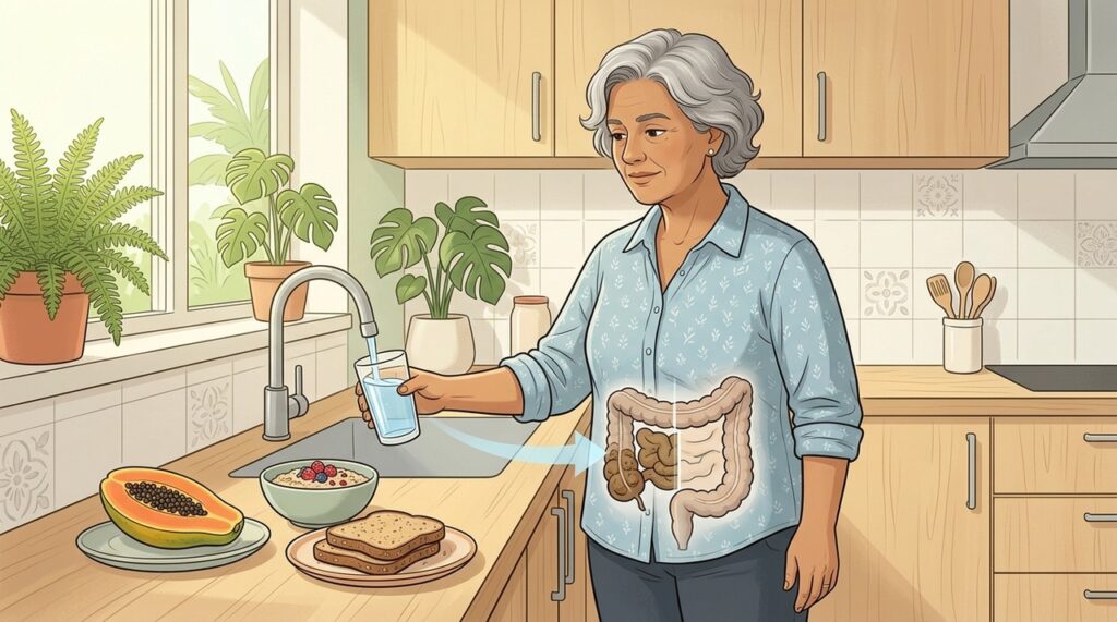 Fibras sem hidratação suficiente podem aumentar ressecamento, gases e desconforto abdominal.