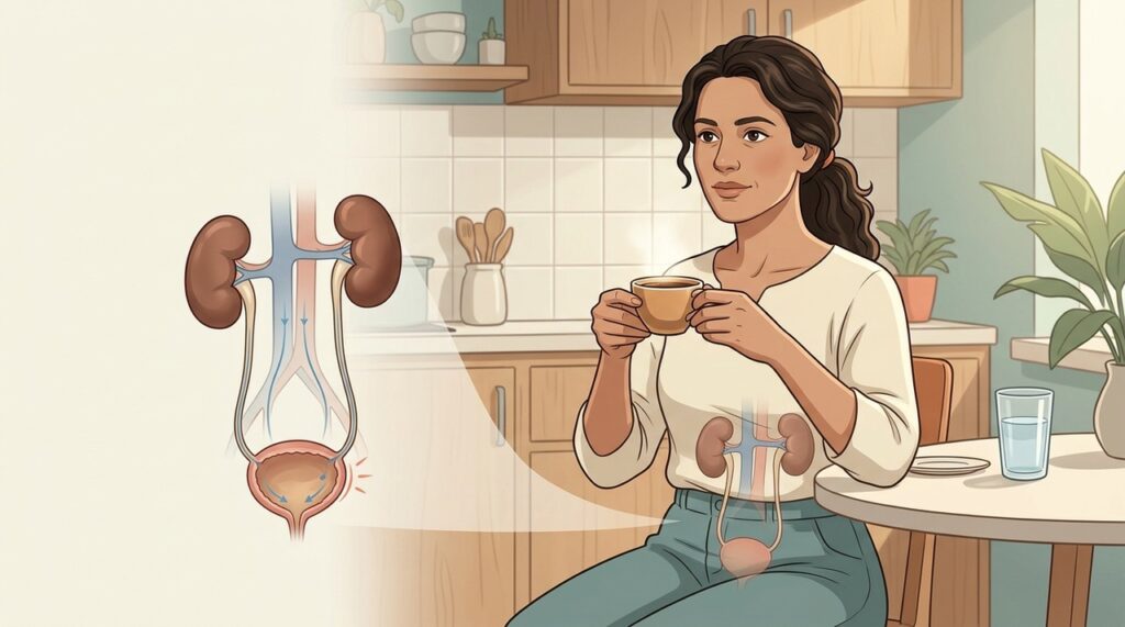Quanto maior a dose e a sensibilidade à cafeína, mais perceptível pode ser a urgência urinária.