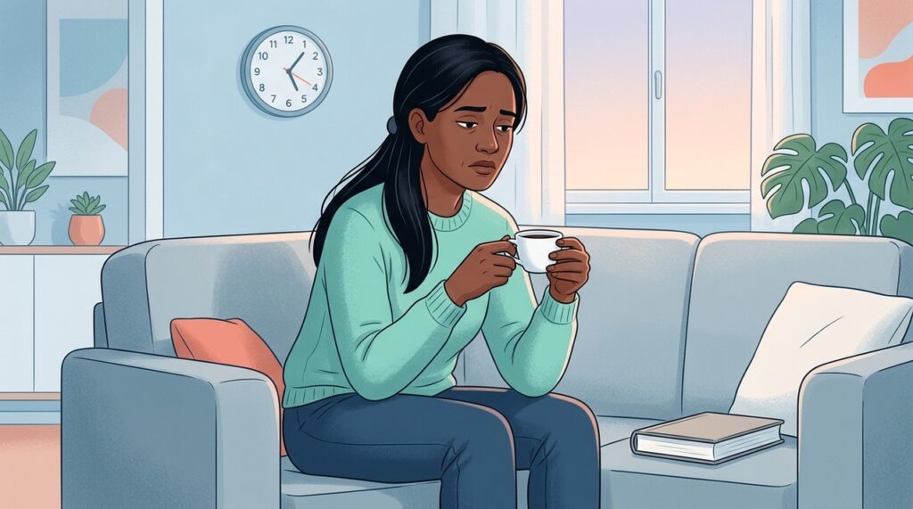 Cafeína no fim da tarde pode permanecer ativa e prejudicar o sono noturno.