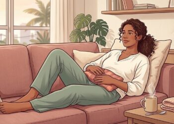 Compressa morna, hidratação e movimento leve podem ajudar a suportar cólicas menstruais