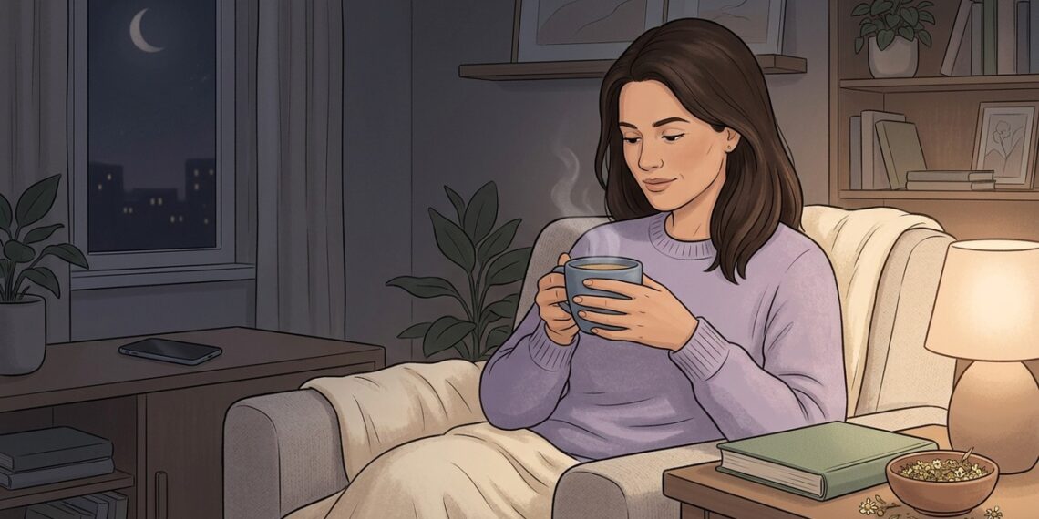Tomar chá de camomila à noite pode ajudar no relaxamento, mas o efeito no sono é menor do que muita gente imagina