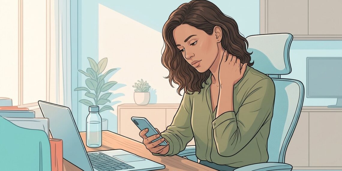 Aquela dor no pescoço no fim do dia pode estar ligada ao jeito que você usa o celular