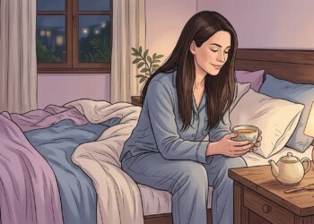 Chá de camomila à noite: o que a ciência diz sobre ansiedade leve