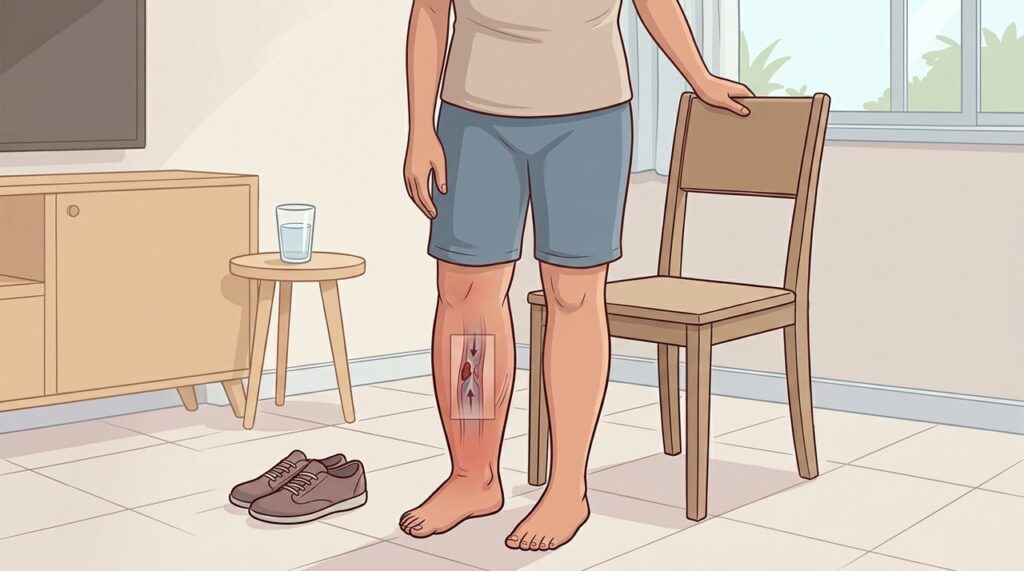 Diferença de volume, calor e peso em uma perna merecem avaliação médica.