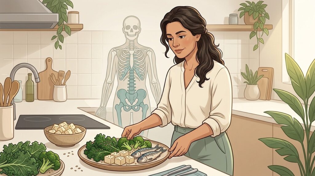 A combinação de diferentes alimentos permite construir uma rotina rica em cálcio sem laticínios.