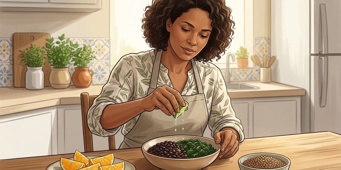 Frutas cítricas ajudam o corpo a aproveitar melhor o ferro dos alimentos vegetais quando consumidas na mesma refeição