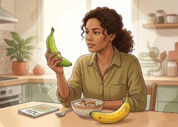 Banana verde e banana madura têm efeitos diferentes no intestino e na glicemia por causa do tipo de amido