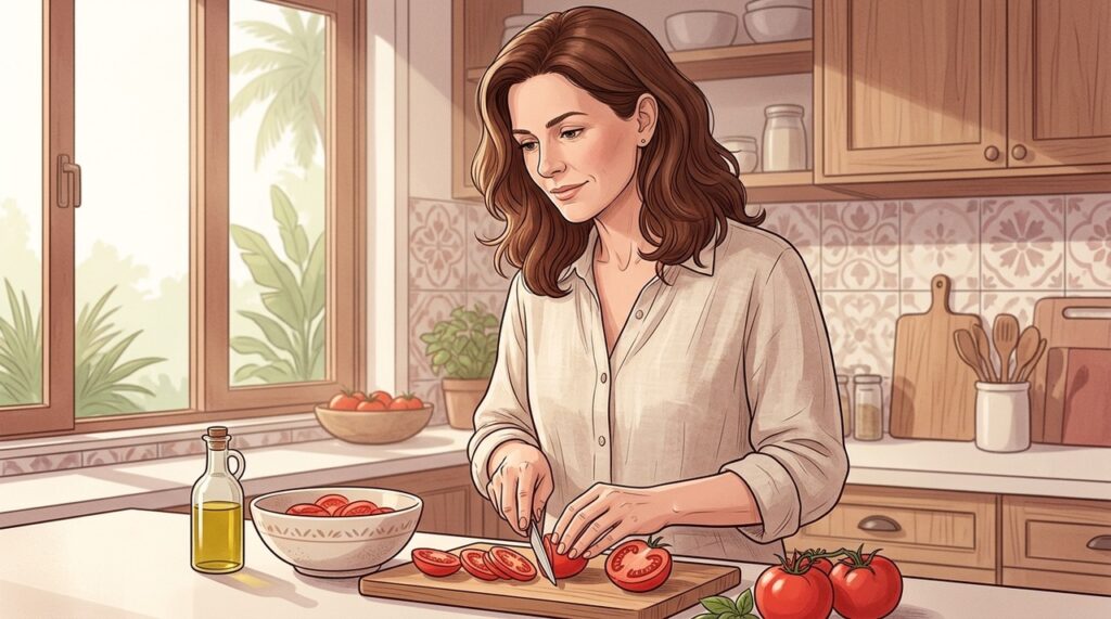 Tomates cozidos com azeite facilitam o aproveitamento do licopeno pelo organismo.