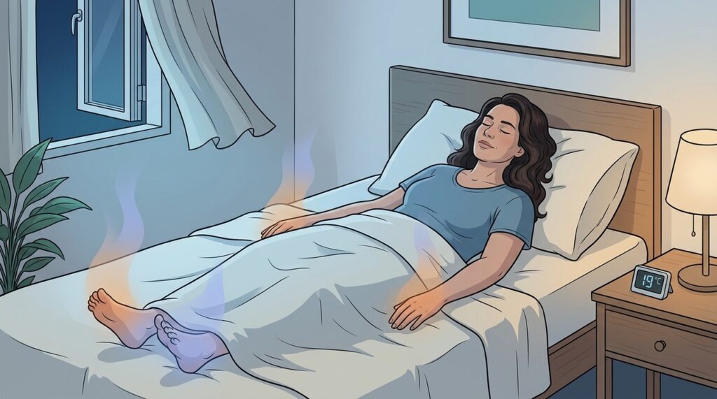Temperaturas elevadas podem dificultar o resfriamento corporal e aumentar despertares ao longo da noite.