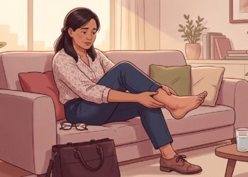 O inchaço nas pernas no fim do dia não vem só do sal, mas quase sempre de horas na mesma posição