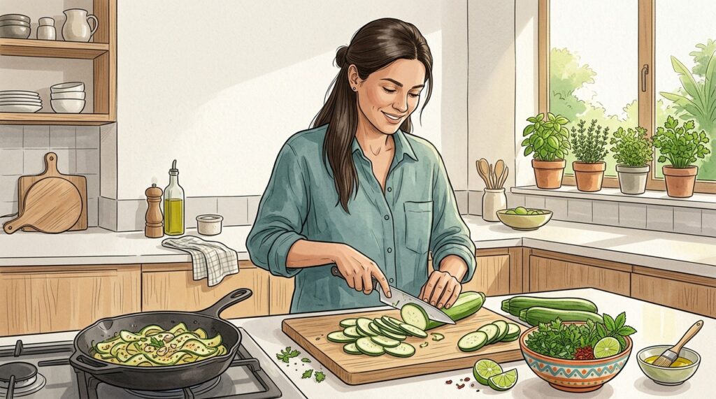 Abobrinha fresca ganha espaço na cozinha com leveza, praticidade e inúmeras possibilidades de preparo.