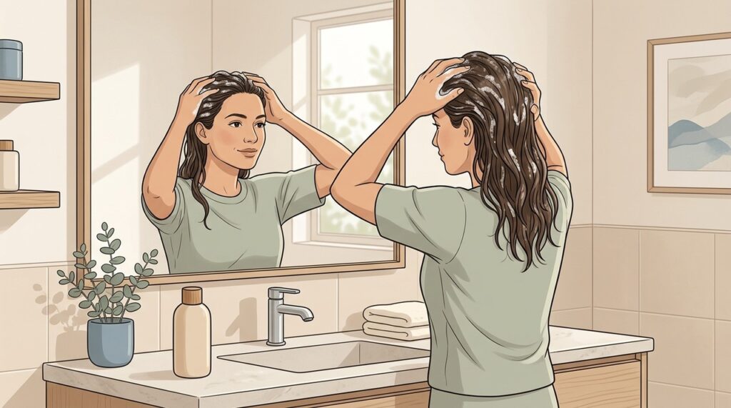 Frequência de lavagem e temperatura da água podem influenciar o equilíbrio do couro cabeludo.