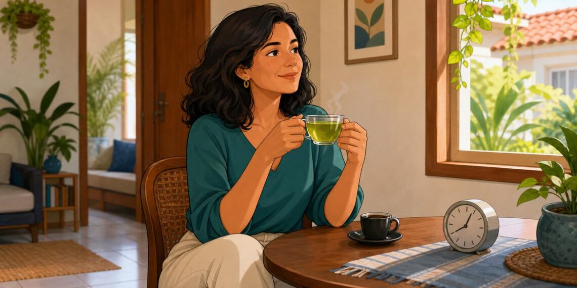 Chá-verde à tarde costuma pesar menos no sono do que café.