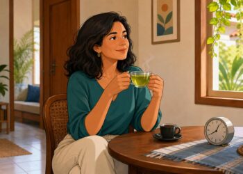 Chá-verde à tarde costuma pesar menos no sono do que café.
