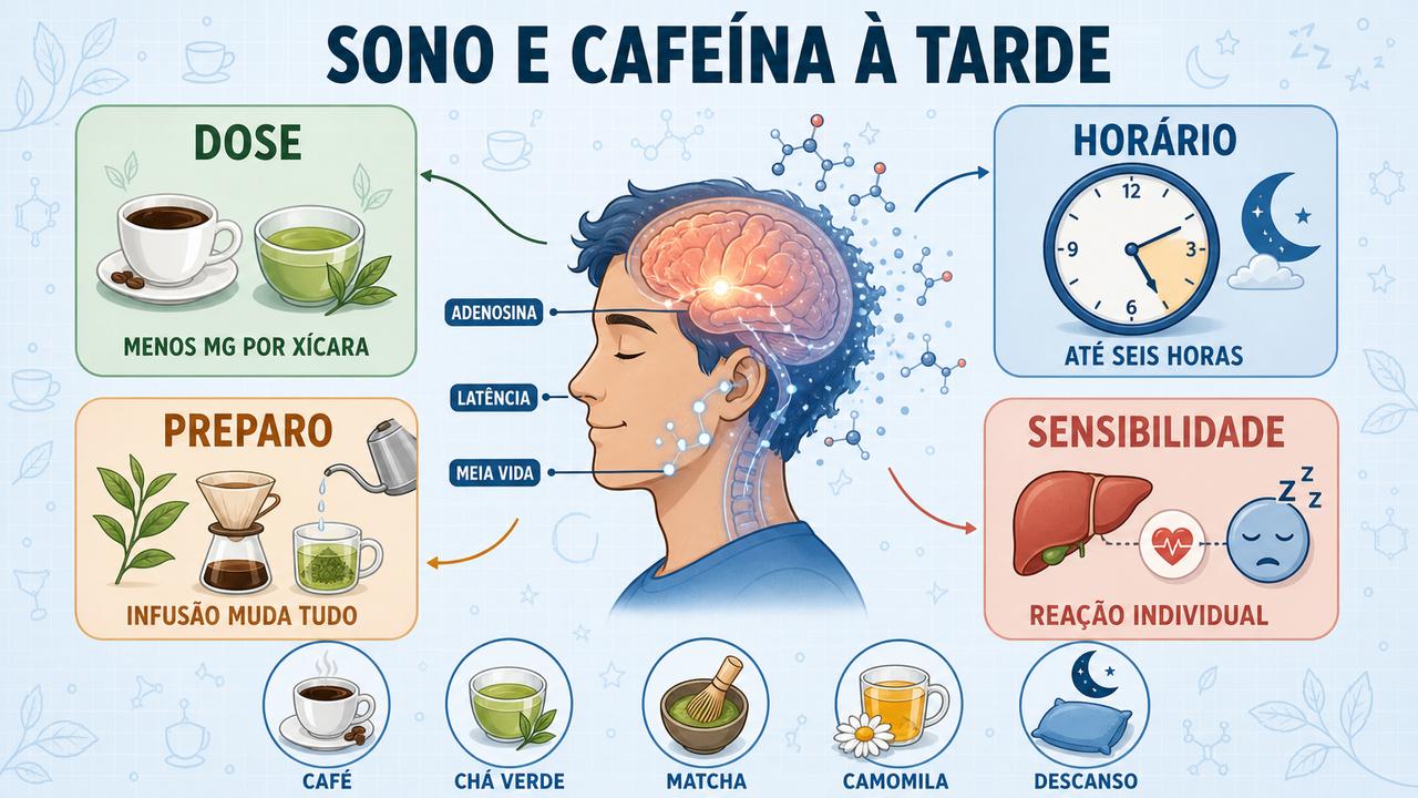 Dose, horário, preparo e sensibilidade definem o impacto da cafeína no sono.