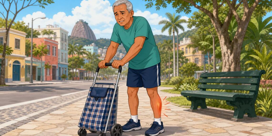 Inclinar o tronco ao caminhar pode sugerir claudicação neurogênica, não descondicionamento.