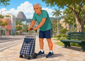 Inclinar o tronco ao caminhar pode sugerir claudicação neurogênica, não descondicionamento.
