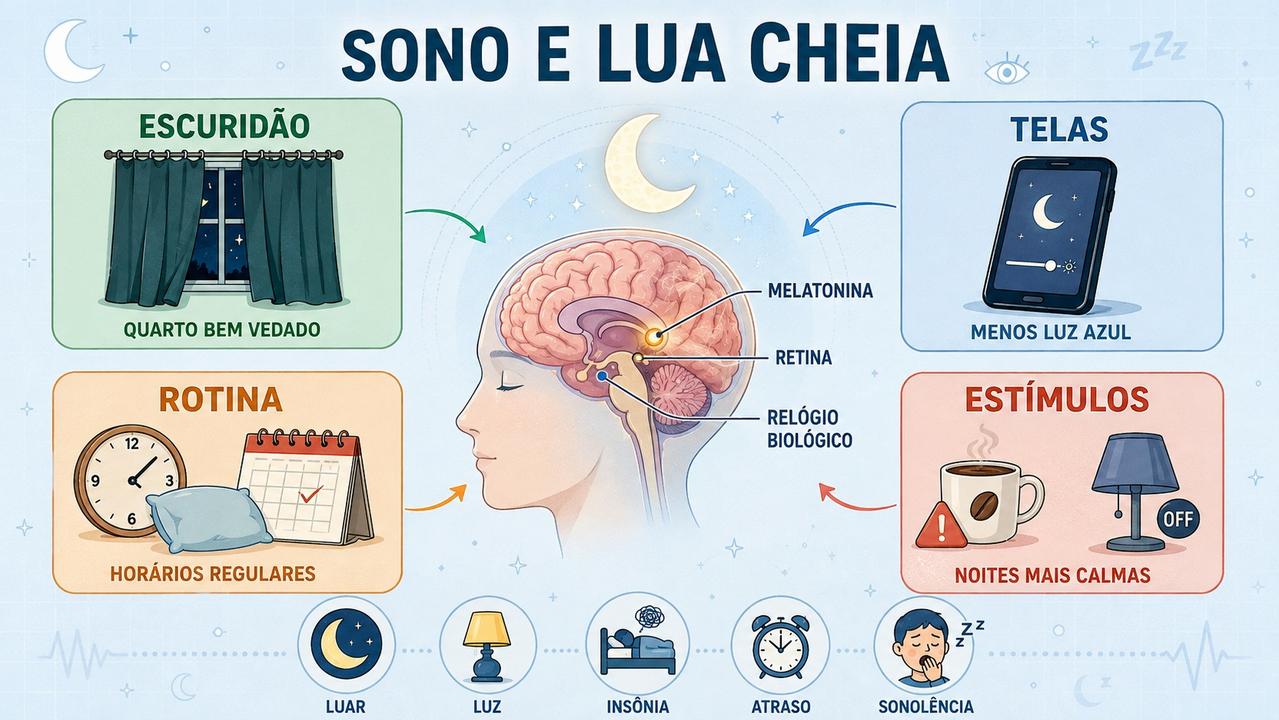 Escuridão, menos telas, rotina e estímulos controlados ajudam a proteger o sono.