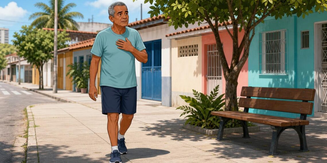 Falta de ar ao caminhar no plano depois dos 60 nem sempre é sedentarismo: quando pulmão, coração e anemia precisam ser avaliados