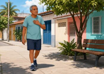 Falta de ar ao caminhar no plano depois dos 60 nem sempre é sedentarismo: quando pulmão, coração e anemia precisam ser avaliados