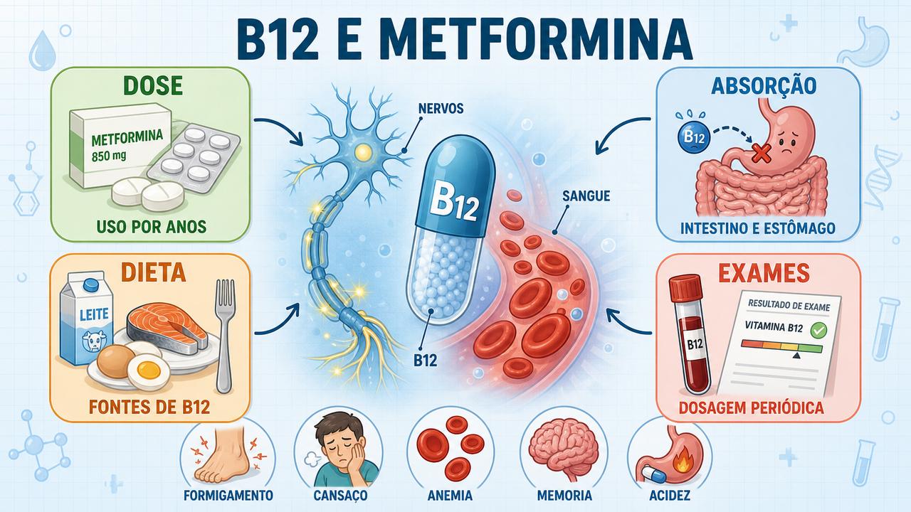 Dose, absorção, dieta e exames orientam o cuidado com vitamina B12.