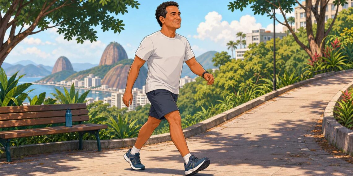Caminhar com regularidade e bom ritmo traz benefícios antes dos 10 mil passos.
