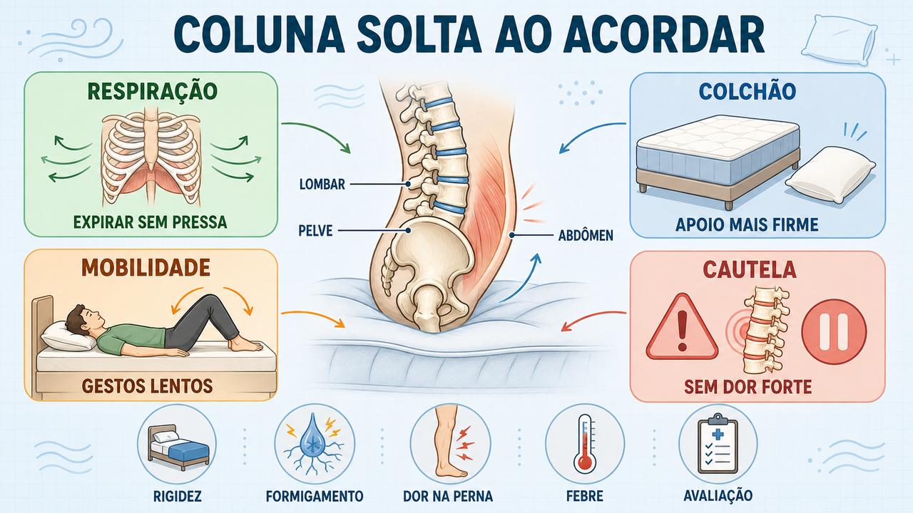 Respiração, apoio firme, mobilidade suave e cautela orientam a prática matinal.