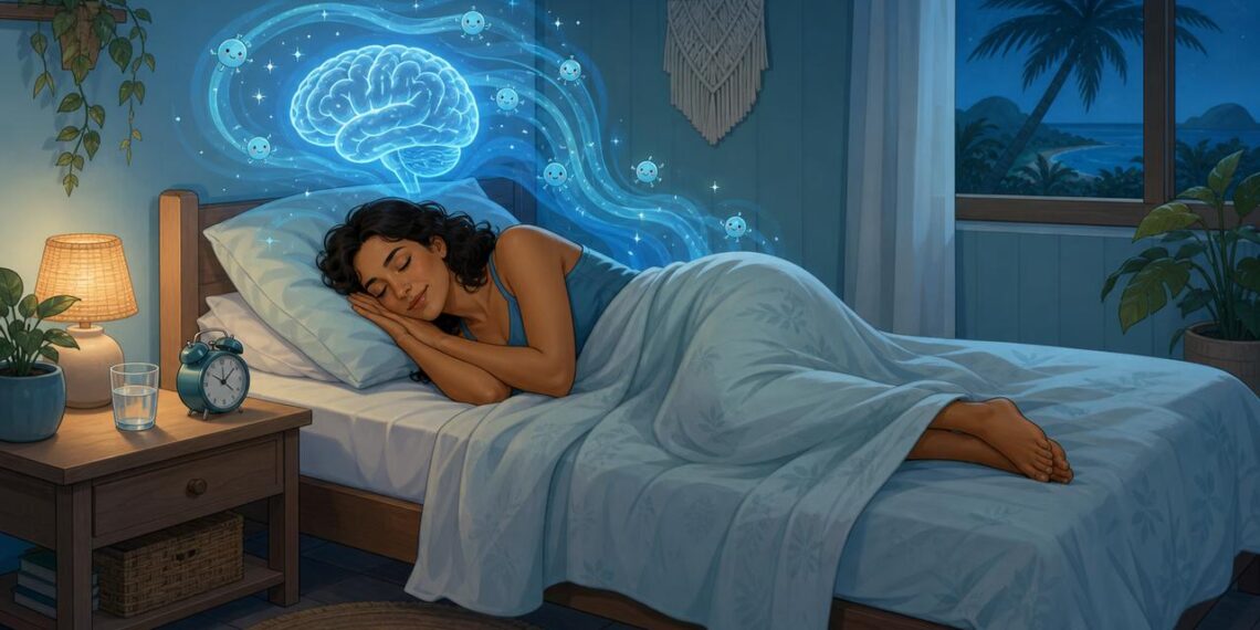 Durante o sono profundo, o sistema glinfático ajuda a remover resíduos cerebrais.