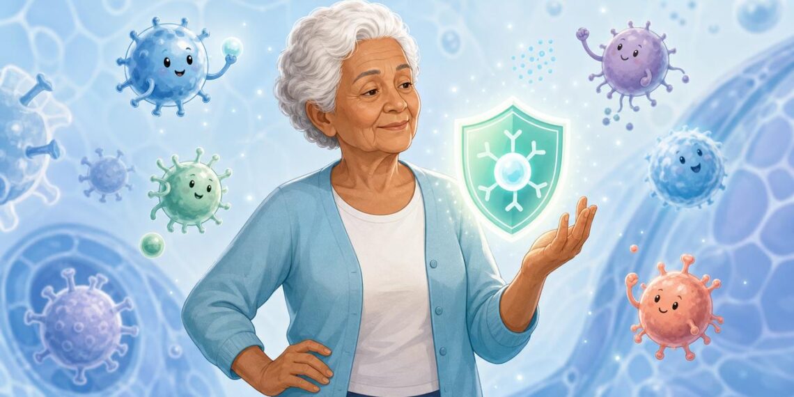 Supercentenários podem manter vigilância imune equilibrada mesmo após muitas décadas de envelhecimento.