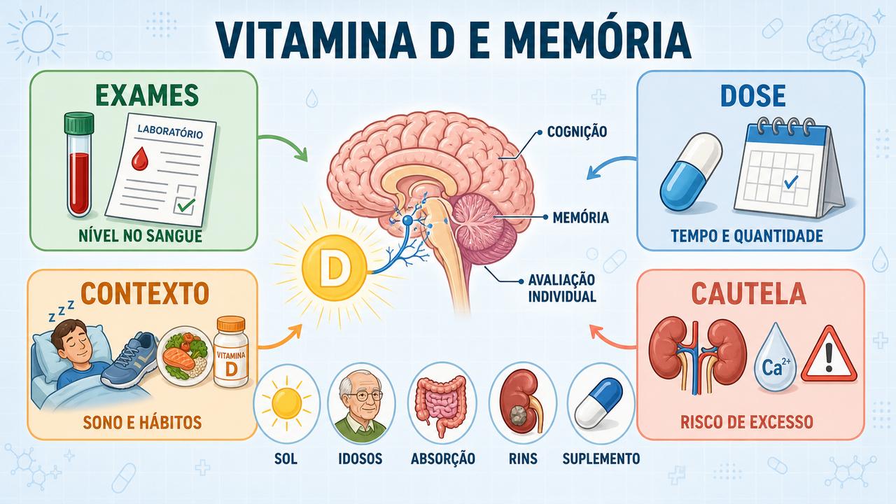 Exames, dose, contexto clínico e cautela orientam a vitamina D.