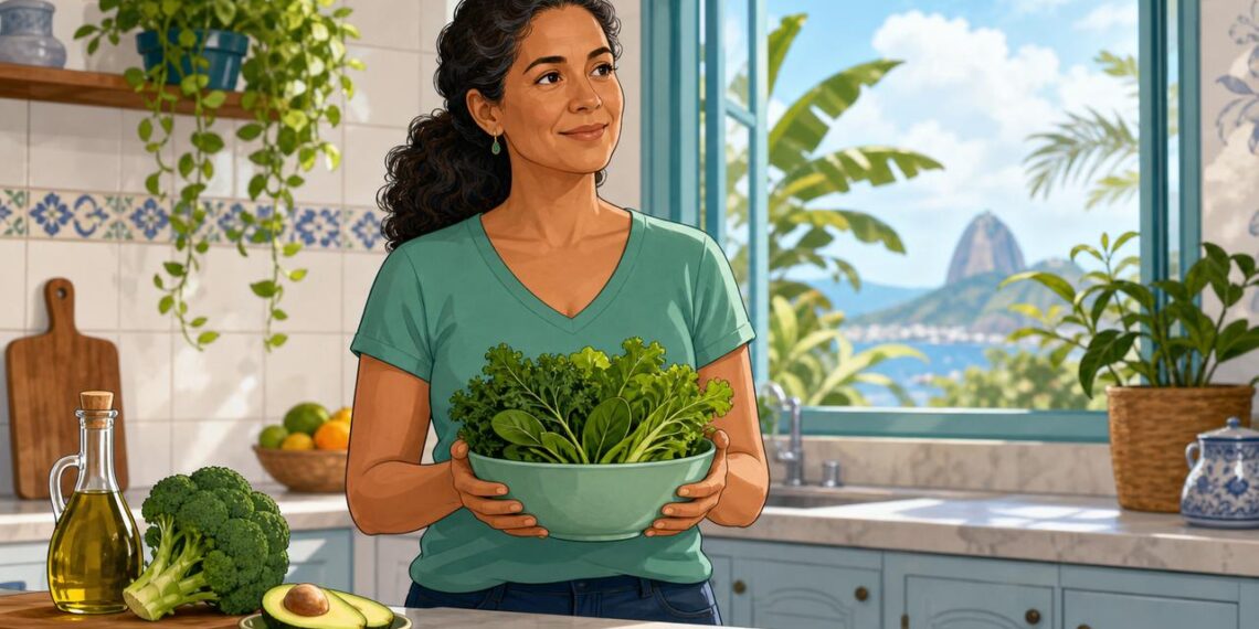 Verduras ricas em vitamina K entram na discussão sobre função pulmonar.