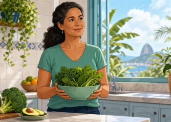 Verduras ricas em vitamina K entram na discussão sobre função pulmonar.