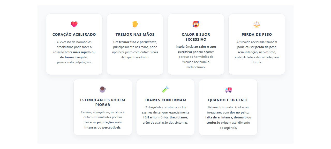 Sinais de que a tireoide pode estar acelerada