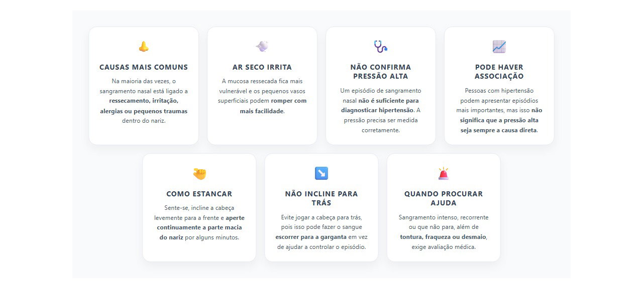 Sangramento no nariz: quando é pressão alta e quando não é